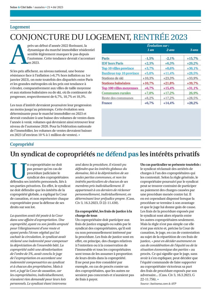 Deuxième page de la lettre d'info n°21