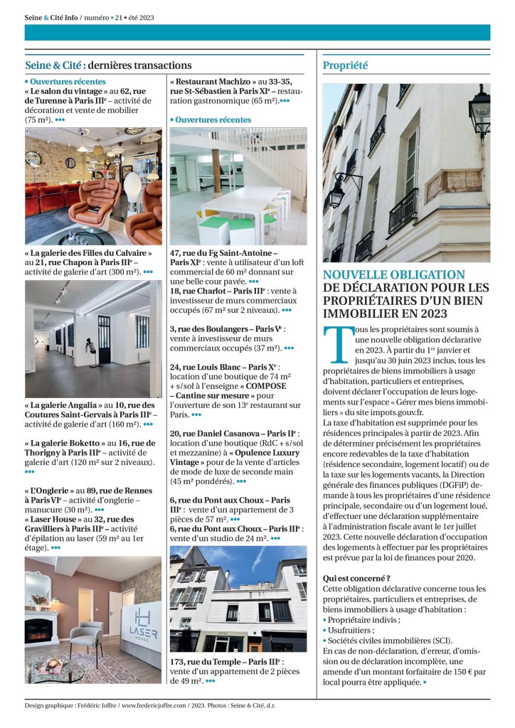 Quatrième page de la lettre d'info n°21